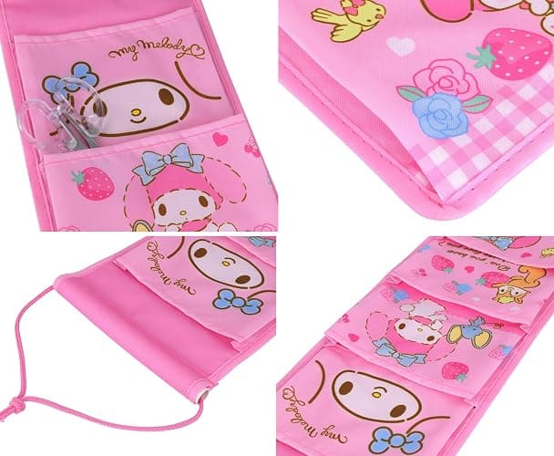 Roffatide My Melody Wall Door Closet Hanging Storage Bag Cute Wall Mount Bag with 4 Pockets Room Decor Room Storage Gift for Women, ZLRM02002 thumbnail 5