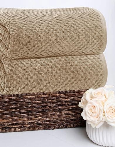 COTTON CRAFT Waffle Bath Sheets - Set of 2 Luxury Euro Spa Waffle Weave Bath Sheet Towels - 100% Ringspun Cotton Bath Sheet - Absorbent Quick Dry Bath Towel Sheet - Oversized 35 inch x 70 inch - Linen thumbnail 7