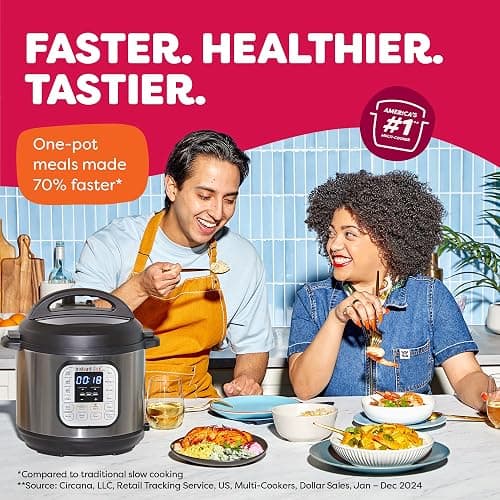 Instant Pot Duo 7-in-1 Multi-Cooker, Electric Pressure Cooker, Slow Cooker, Rice, Steamer, Sauté, Yogurt Maker, Warmer & Sterilizer, Includes App With Over 800 Recipes, Stainless Steel, 6 Quarts thumbnail 2