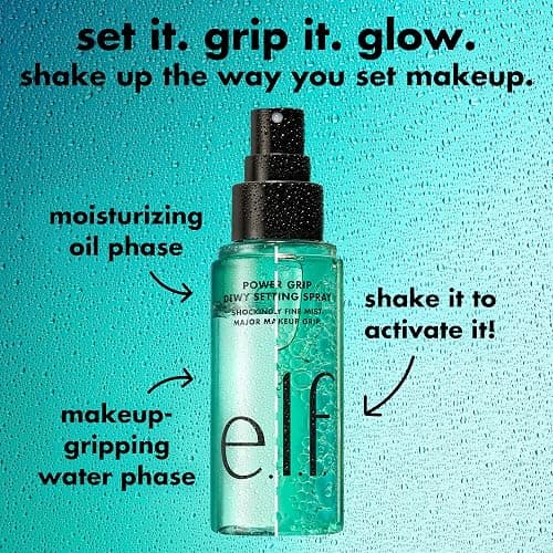 e.l.f. Power Grip Dewy Setting Spray, Ultra Fine Mist Made With Hyaluronic Acid, Grips Makeup For A Hydrated-Looking, Dewy Finish, Vegan & Cruelty-Free thumbnail 5