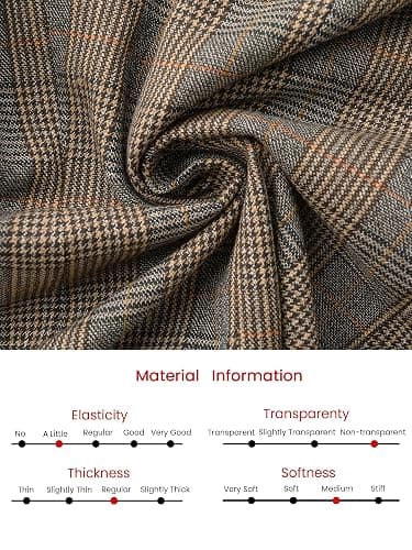 Hobemty Women's Houndstooth Plaid Blazer for Women Work Business 2025 Suit Jacket thumbnail 6