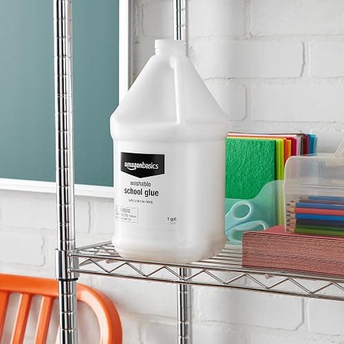 Amazon Basics All Purpose Washable School Craft Liquid Glue for Making Slime, White, Single Pack, 1 Gallon thumbnail 5