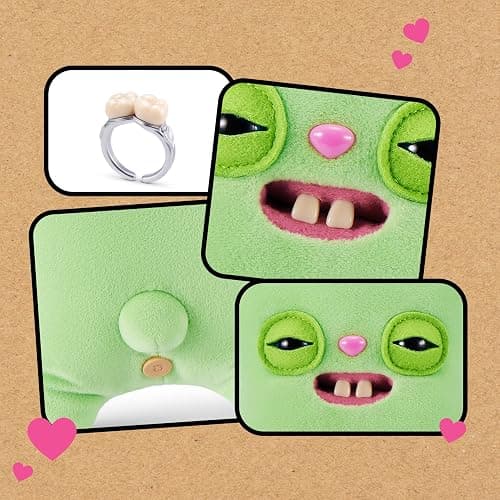 Fuggler Wedding Fuggs 9-Inch Plush 2-Pack by ZURU – Funny Ugly Monster Stuffed Animals with Human-Like Teeth & Tooth Ring, Collectible Plush for Kids, Tweens, Teens & Adult Fans thumbnail 5