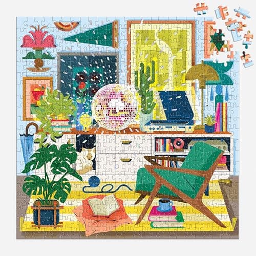 Galison Disco Life – 500 Piece Foil Jigsaw Puzzle Featuring Beautiful Artwork of Disco Ball Inspired Still Life thumbnail 6