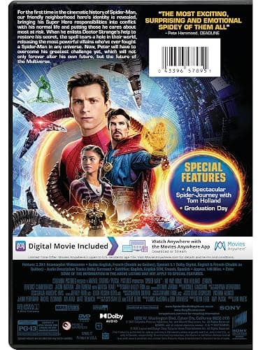Spider-Man: No Way Home - DVD + Digital thumbnail 3