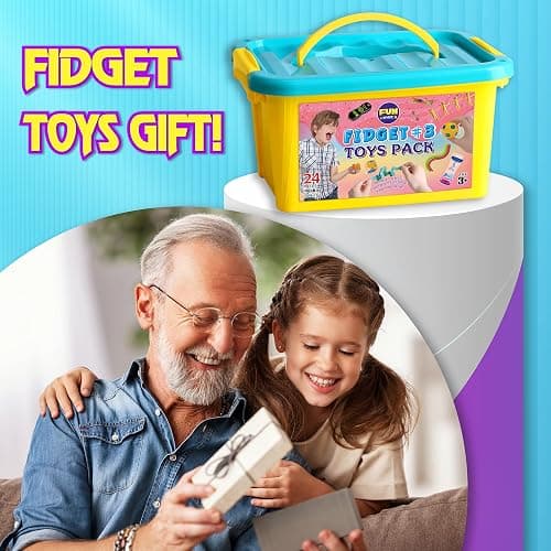 Gift Fidget Box Toys Pack for Kids 3-12, FunKidz Sensory Toys for Boys Girls Age 7-12 Autistic Children in Mystery Storage Portable Box thumbnail 5