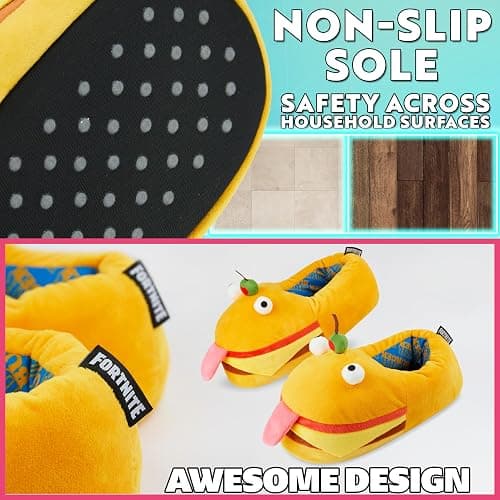 Fortnite 3D Slippers for Boys, US Size 1-9, Fuzzy Non Slip House Shoes, Indoor Kids Slippers, Gamer Gifts for Boys thumbnail 5