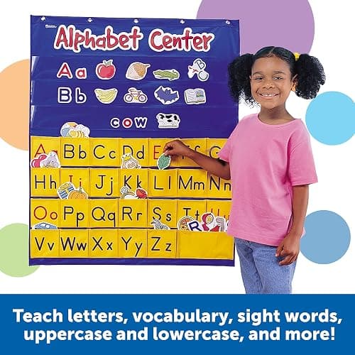 Learning Resources Alphabet Center Pocket Chart - Alphabet Learning Pocket Chart for Classroom, Letter Recognition for Preschoolers, Classroom ABC Wall Letters, Alphabets Wall, All About Letter Charts thumbnail 2