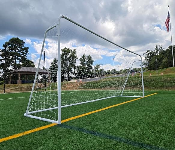 Official Size 24 X 8 X 5 Ft. Steel Soccer Goal. Heavy Duty Frame w/Net. Tournament, Regulation Size. Professional Portable Practice Training Aid. 24 X 8, 24x8(1Net) thumbnail 6