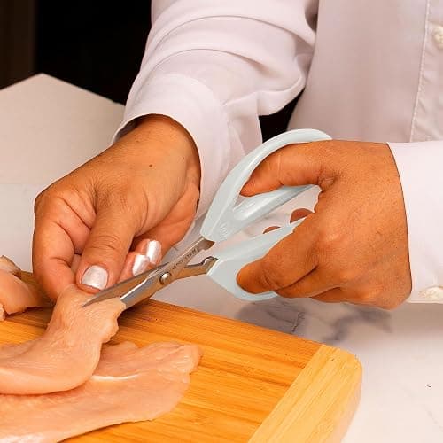 Joyce Chen Original Unlimited Kitchen Scissors All Purpose Kitchen Shears With Comfortable Handles, White 2.0 thumbnail 6