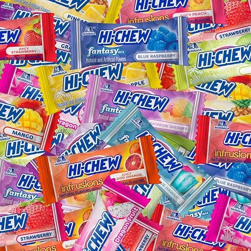HI-CHEW Variety Mix Bulk, 220+ Pieces, 4 Stand Up Pouches - 13 Flavors Bulk, Sweet and Sour Chewy Candy, Unique Fun Soft - Immensely Juicy Fruity Flavors for Candy Treats & Sharing Treats thumbnail 5