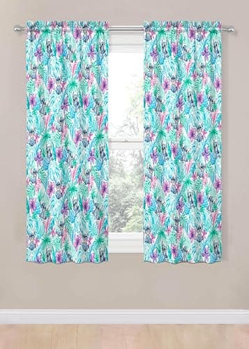 Jay Franco Window Curtains for Kids Bedroom 4-Piece Drape Set with 2 Tiebacks, Blue - Lilo & Stitch, 42" W x 63" L (Pack of 2) thumbnail 2