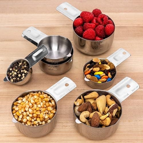 Hudson Essentials Stainless Steel Measuring Cups Set (6 Piece Set) thumbnail 7
