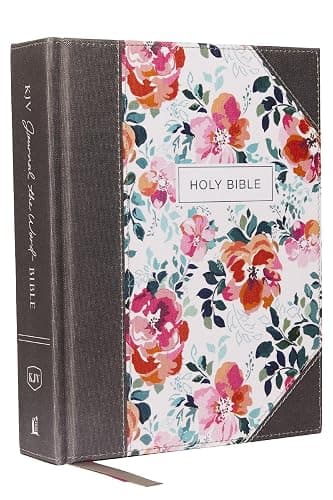 KJV Journal the Word Bible, Reflect, Journal or Create Art Next to Your Favorite Verses (Pink Floral Cloth over Board, Red Letter, Comfort Print: King James Version Holy Bible) - Image 1