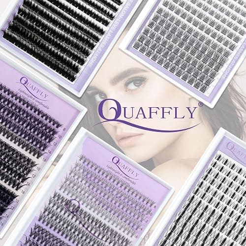 QUAFFLY Lash Clusters Kit Multiple Styles Mixed Length Eyelash Set Includes 2 Lash Bond and Seal & 2 Lash Remover 1 Tweezers For DIY Lash Extensions Kit At Home thumbnail 7