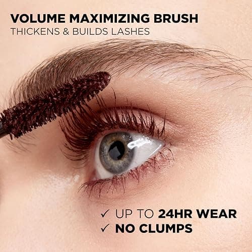 L'Oreal Paris Makeup Voluminous Original Mascara, Deep Burgundy, 0.26 Fl Oz thumbnail 4