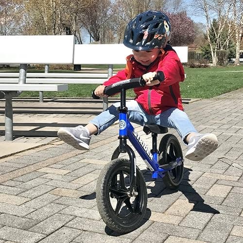 Strider 12” Sport Bike - No Pedal Balance Bicycle for Kids 1 to 4 Years - Includes Safety Pad, Padded Seat, Mini Grips & Flat-Free Tires - Tool-Free Assembly & Adjustments thumbnail 6