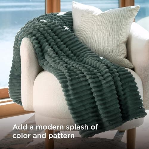 Bedsure GentleSoft Mallard Green Fleece Blanket for Couch - Cozy Soft Blankets for Women, Cute Small Throws for Girls, 60x80 Inches thumbnail 4