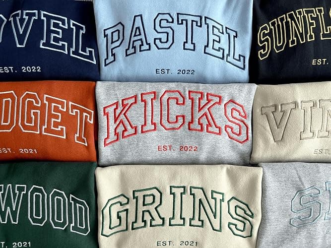 Custom Embroidered Sweatshirts and Hoodie Design Your Own, Personalized Sweatshirts Hoodie For Everyone, Customize Text On Sleeve, Add Your Own Custom Text, Personalized Embroidery Gift, Christmas thumbnail 5