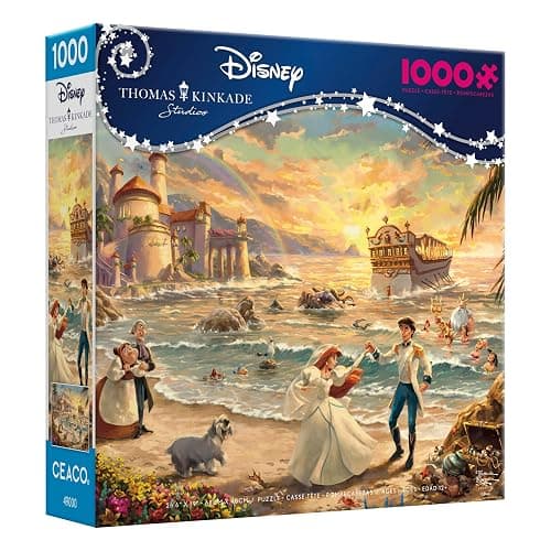 Ceaco - Thomas Kinkade - Disney - The Little Mermaid - Celebration of Love - 1000 Piece Jigsaw Puzzle, 26.6 x 19 thumbnail 2