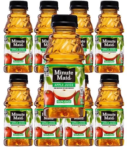 Minute Maid Fruit Juice, 10oz Bottles, Pack of 8 (Apple Juice) with Bay Area Marketplace Napkins thumbnail 2