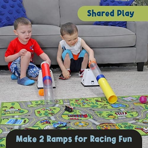 MEAVIA Toy Tunnel Ball Drop Race Track Set (7-Piece Set); Toy Car/Ball Ramp Play Set STEM Toy thumbnail 5