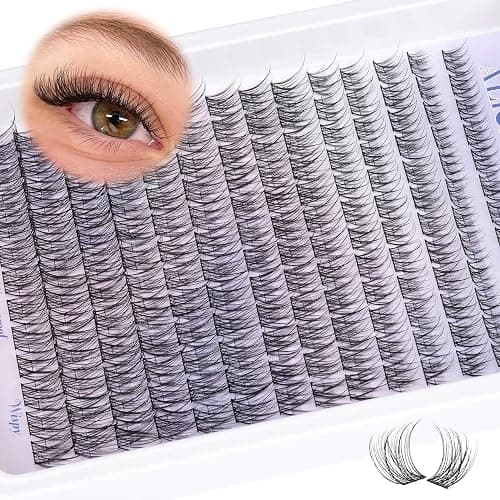 Natural Lash Clusters Wispy Cluster Eyelash Extensions 168pcs Individual Lashes 8-16mm C-Curly DIY Lash Extension Natural Look Soft Thin Band Cluster Lashes by ALICE thumbnail 8