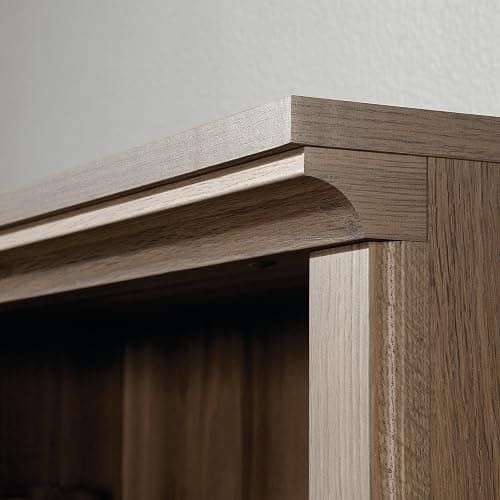 Sauder 5 Tier Book Shelf Wooden Bookcase Multipurpose Bookshelf for Home Office, Living Room, in Salt Oak finish thumbnail 5