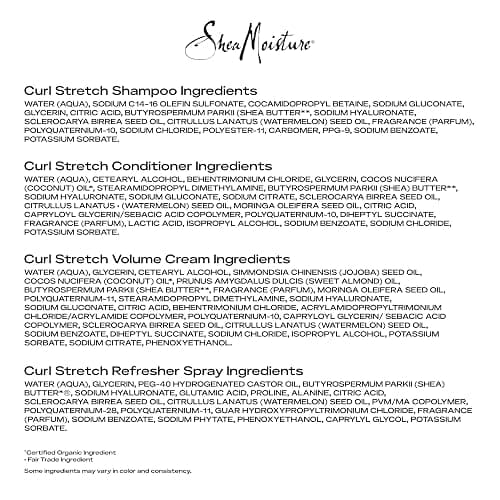 SheaMoisture Curl Stretch Shampoo, Conditioner, Volume Cream, and Refresher Spray with Kalahari Melon Oil and Hyaluronic Serum - Hydrates, Repairs Breakage, Detangles, Minimizes Shrinkage, 4 Pack thumbnail 7