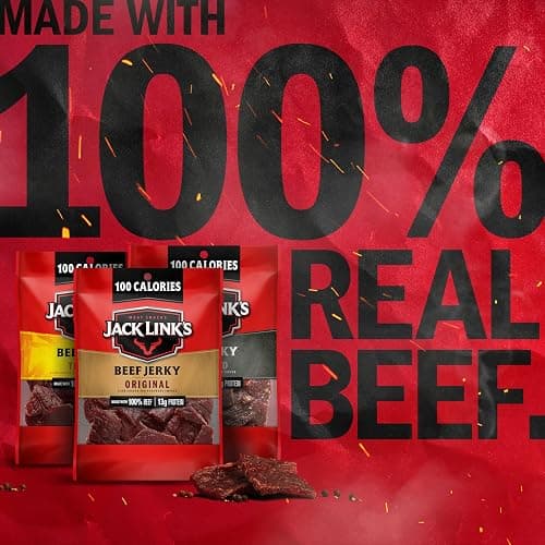 Jack Link's Beef Jerky Variety Pack – Includes Original, Teriyaki and Peppered Jerky, Bulk Protein Snack Pack, Good Source of Protein, Meat Snacks Made with 100% Beef – 1.25 Oz (Pack of 15) thumbnail 3