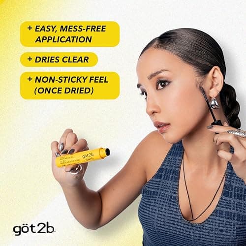 got2b Glued Brow Gel & Edge Control, Strong Hold, Clear, 0.54 Fl Oz | Tames brows and flyaways, Sweat-resistant with castor oil, Quick-dry formula, Vegan formula, Dual-sided brush thumbnail 5