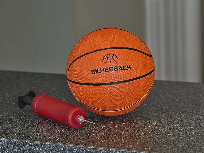 Silverback 23" LED Light-Up Over the Door Mini Basketball Hoop Includes Mini Basketball and Air Pump , Black thumbnail 4