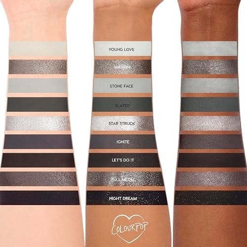 ColourPop Blowin' Smoke Eyeshadow Palette - Silver & Smokey Eye Eyeshadow Palette with Metallic & Matte Finishes - High-Pigment Eye Makeup with Long-Wearing Formula (0.3 oz) thumbnail 3