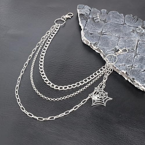 JJDreams Jeans Ketten Retro Dreilagige Hosenketten Hip Hop Punk Rock Gothic Chain,Herren-Geldbörsenkette,Jeanskette und Schlüsselkette thumbnail 5