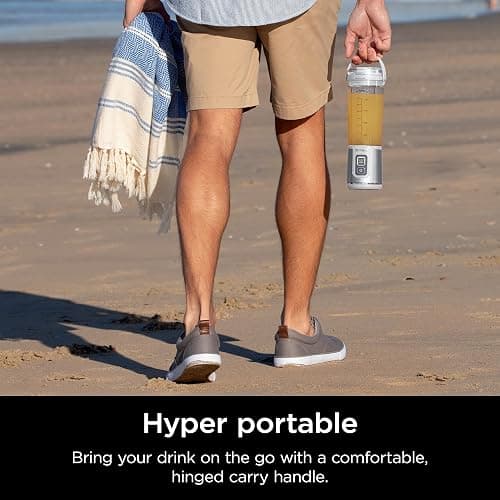 Ninja BC151WH Blast Portable Blender, Cordless, 18oz. Vessel, Personal Blender-for Shakes & Smoothies, BPA Free, Leakproof-Lid & Sip Spout, USB-C Rechargeable, Dishwasher Safe Parts, White thumbnail 8