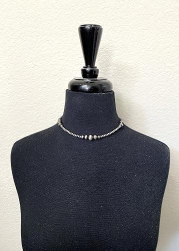 Western Style Navajo Pearl Bead Chain Chocker Necklace thumbnail 3