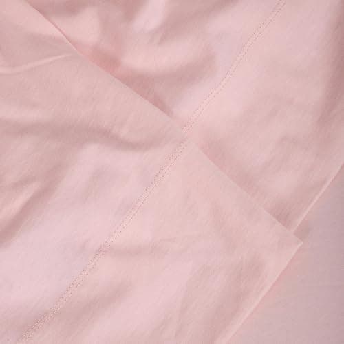 Venice Home 100% Cotton Jersey Duvet Cover Set - Ultra Soft & Breathable - All-Season Comfort - Easy Fit with 4 Corner Ties - Includes 2 Pillowcases - 3-Piece Bedding Set (Pink, Full/Queen) thumbnail 6