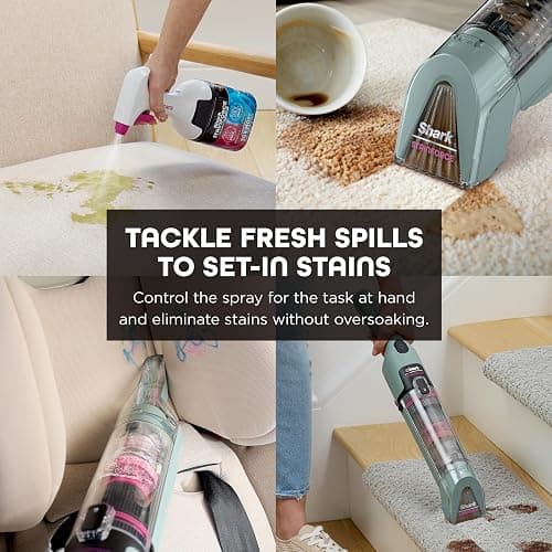 Shark StainForce Cordless Portable Spot, Stain, & Odor Remover System for Carpets, Area Rugs, Upholstery, Stairs, with Storage Caddy, Accessories, and Full-Size Cleaning Solution, HX101 (NEW) thumbnail 3
