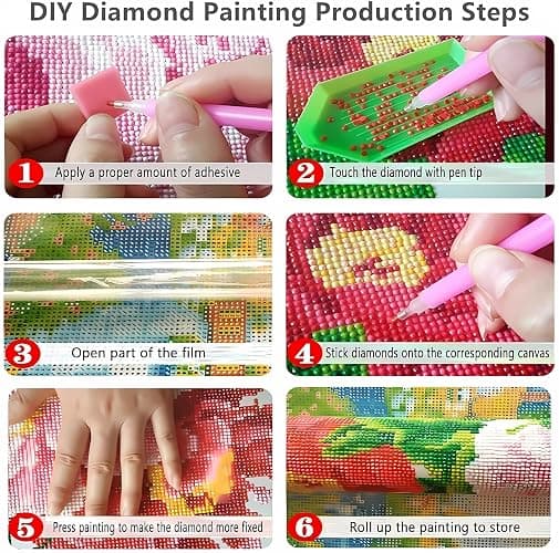IREDLII Adult Diamond Painting Set, Anime Character Diamond Painting Set 5D Beginner Art Set DIY Full Dot Crystal Craft Set Home Wall Decoration Gift 16x20 inches thumbnail 6