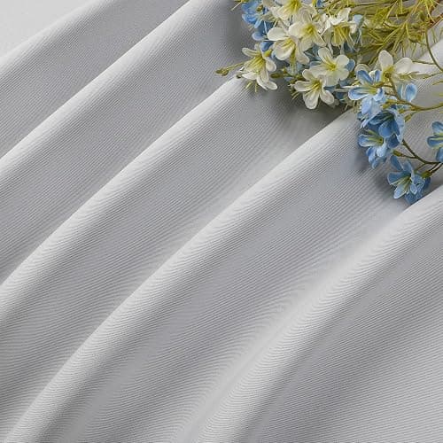 CUCRAF Grayish White Blackout Curtains 84 inch Length 2 Panels Set, Rod Pocket Room Darkening Drapes for Bedroom Living Room, Insulated Thermal Light Blocking Window Curtain (W52 x L84 Inch) thumbnail 8
