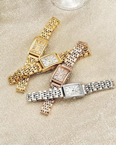 CIVO Womens Watches Vintage Square Stainless Steel Analog Quartz Wrist Watch Waterproof Fashion Elegant Dainty Ladies Watch - 1-gold Silver thumbnail 7