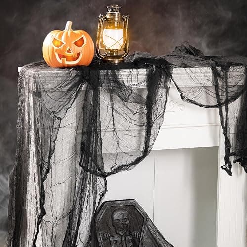 197" x 85" Halloween Creepy Cloth - Halloween Spooky Fabric Cloth - Scary Gauze Blood Creepy Cloth for Haunted House Halloween Party Yard Wall Doorway Outdoors Decoration thumbnail 6
