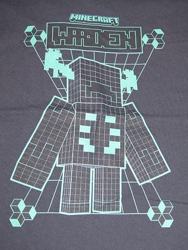 Minecraft Warden Distortion Clash Trend Graphic Youth Boys Athletic Heather Gray T-Shirt thumbnail 2