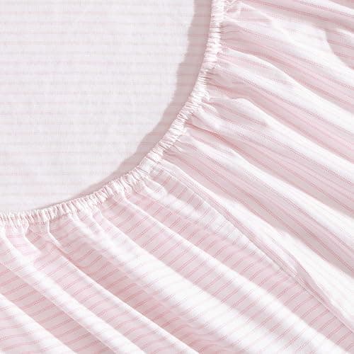 Laura Ashley - Sheet Set, Super Soft Bedding Set with Deep Pocket, Includes Matching Bonus Pillowcases, Coquette Room Decor (Jaynie Pink, Queen) thumbnail 4