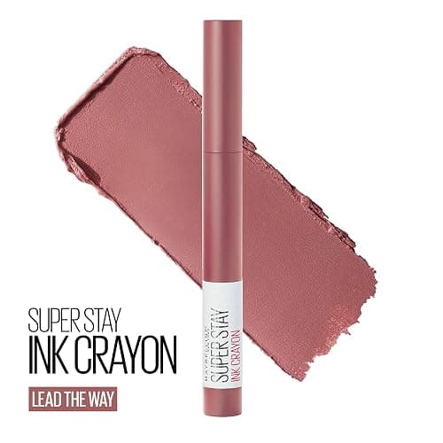 Maybelline Super Stay Ink Crayon Lipstick Makeup, Precision Tip Matte Lip Crayon with Built-in Sharpener, Longwear Up To 8Hrs, Lead The Way, Pink Beige, 1 Count thumbnail 3