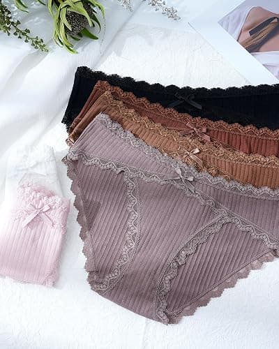 LEVAO Womens Cotton Underwear Multipack Cheeky Bikini Panties 6Pack | 95% Cotton, Breathable Soft Lace, Stretch Hipster Briefs for Women, Everyday Casual Wear,Workouts & Sleeping, Gift Pack S-XXL thumbnail 7