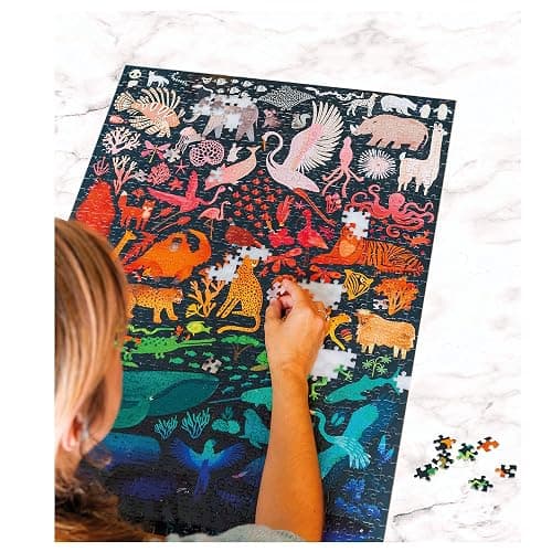 Elena Essex Puzzles for Adults - Rainbow Kingdom | 1000 Piece Puzzle | Jigsaw Puzzles 1000 Pieces | Pride Rainbow Animal Gradient Puzzle | Adult Puzzles Size 20 x 28 inches thumbnail 2