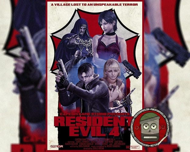 punchitgraphics Resident Evil 4 RE4 (White Background) Movie Style Artwork Original Art Print 11x17 thumbnail 6
