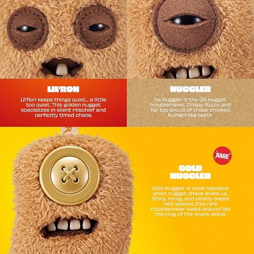 Fuggler Fugg Nuggets 3.5 Inch (6 Pack) by ZURU | Clip-on Funny Ugly Monster keyrings; signature teeth; soft & collectible; for fans & collectors; gift for tweens & teens thumbnail 6