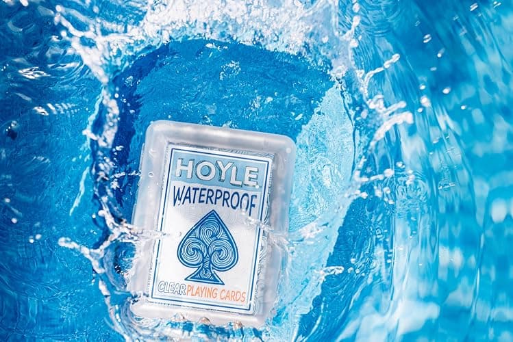 Hoyle Waterproof Playing Cards, Clear Plastic Deck of Cards for Outdoor Card Games, Camping, Beach, Pool & Travel Games (1 Deck) thumbnail 4